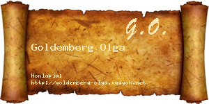 Goldemberg Olga névjegykártya